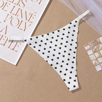 Women Fashion Sexy Printed Thin Ice Silk Thong