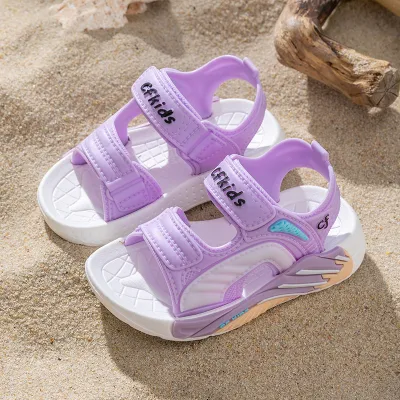 Kids Boys And Girls Fashion Casual Summer Soft Sole Non-Slip Beach Sandals PVC