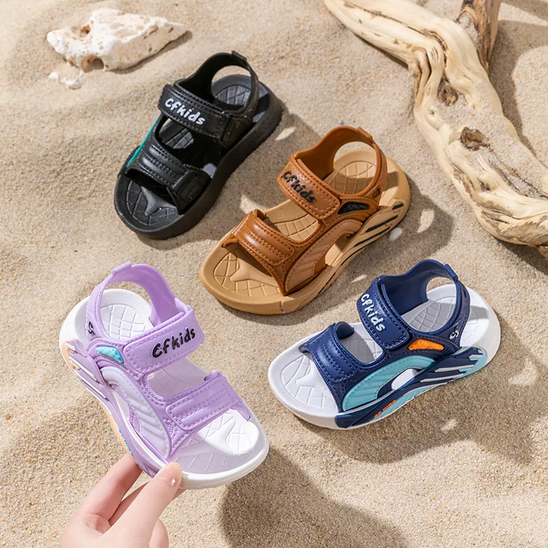 Kids Boys And Girls Fashion Casual Summer Soft Sole Non-Slip Beach Sandals PVC