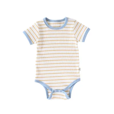 Kids Baby Boys And Girls Fashion Cotton Striped Sleeveless Romper Summer Casual