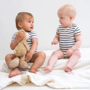 Kids Baby Boys And Girls Fashion Cotton Striped Sleeveless Romper Summer Casual