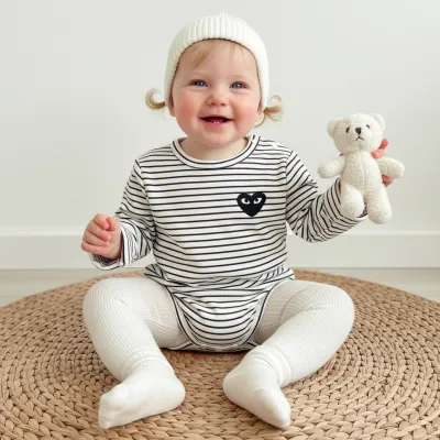 Kids Baby Boys And Girls Fashion Casual Spring Printed Long-Sleeve Rompers