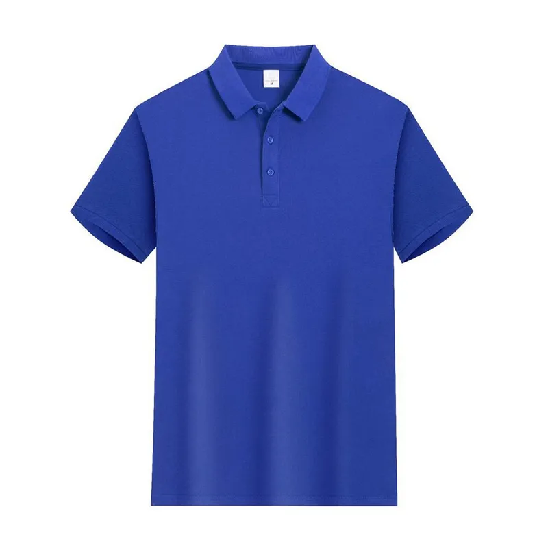 Custom Solid Color Cotton Lapel Short Sleeve Shirt for Men Loose Fit