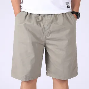Men Casual Summer Solid Cotton Thin Shorts