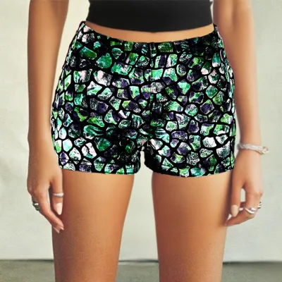 Women Fashion Sexy Summer Printed Slim-Fit Shorts