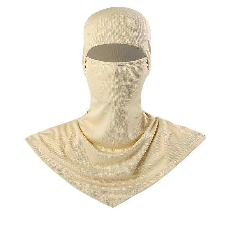 Fashion Solid Color Breathable Fishing Sunscreen Quick-Drying Dustproof Riding Mask Headgear