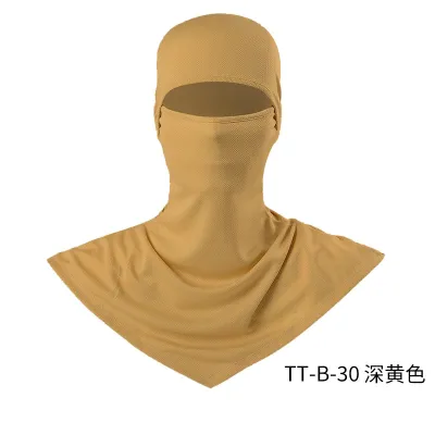 Fashion Solid Color Breathable Fishing Sunscreen Quick-Drying Dustproof Riding Mask Headgear