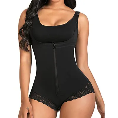 Women Fashion Solid Color Corset Abdominal Hip-Lifting Tights Bodysuit Shapewear