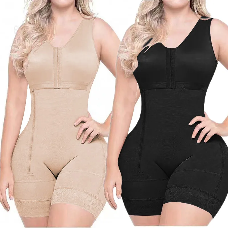 women fashion solid color Open Crotch  Side Zipper Bodysuit Shapewear
