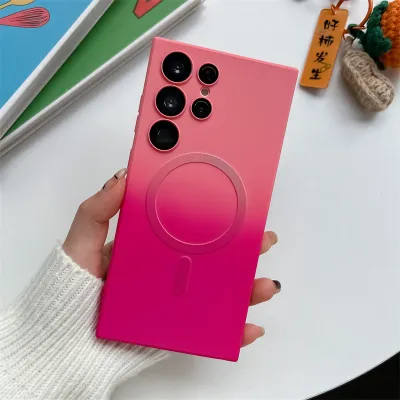 Samsung Color Block Magnetic Soft Anti-Fingerprint Phone Case