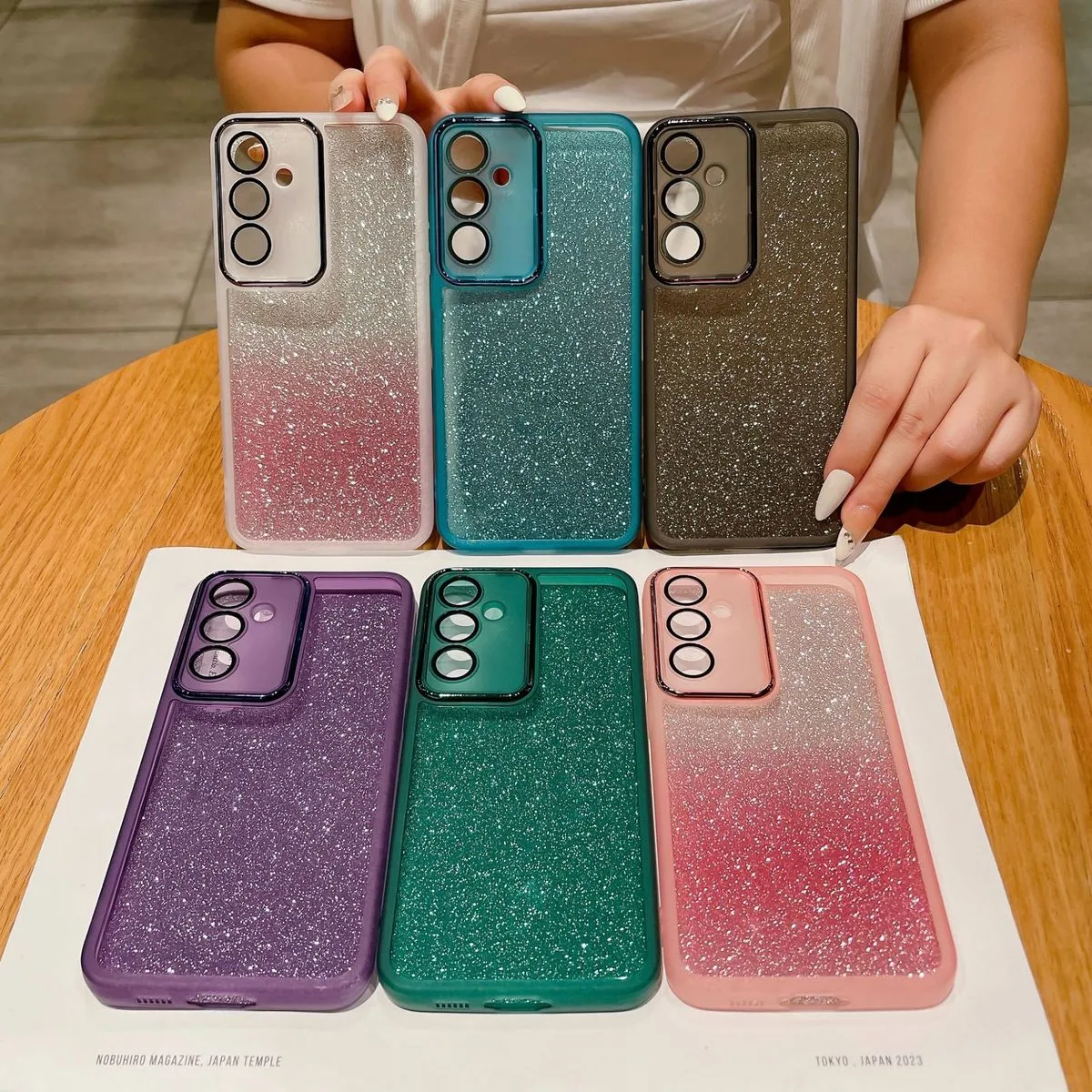 Samsung Glitter Sticker Silicone Protective Phone Case