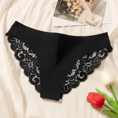 Women Sexy Comfortable Solid Color Lace Underwear