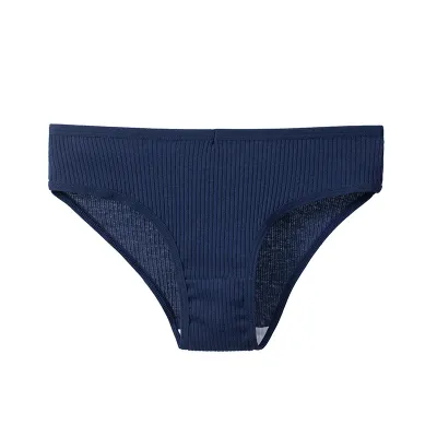 Women Simple Solid Color Breathable Underwear