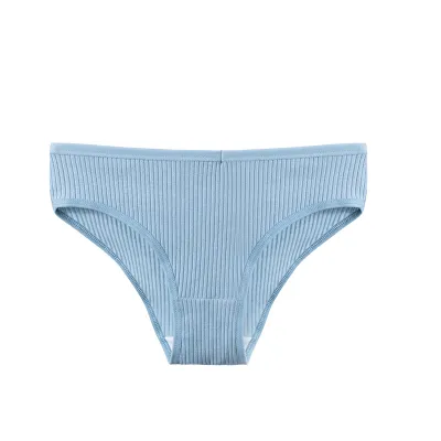 Women Simple Solid Color Breathable Underwear