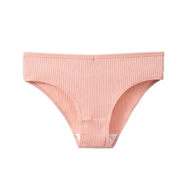 Women Simple Solid Color Breathable Underwear