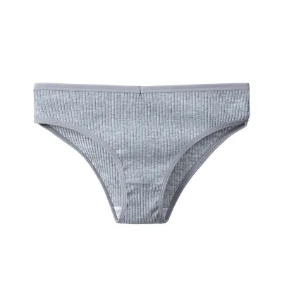 Women Simple Solid Color Breathable Underwear