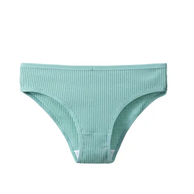 Women Simple Solid Color Breathable Underwear