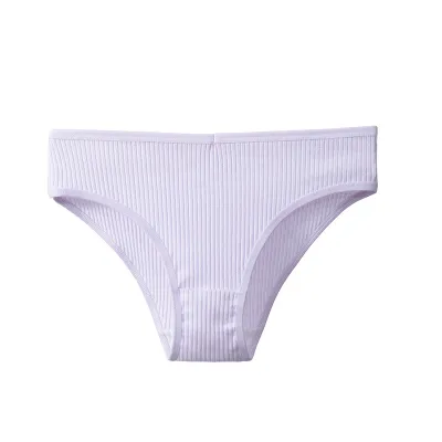 Women Simple Solid Color Breathable Underwear