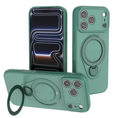 Fashion Solid Color Magnetic Skin-Absorbing Bracket Drop-Resistant Iphone Case