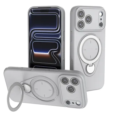 Fashion Solid Color Magnetic Skin-Absorbing Bracket Drop-Resistant Iphone Case