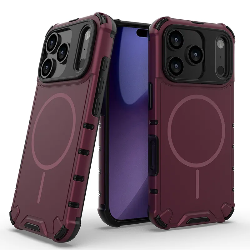 Fashion Simple Solid Color Magnetic Drop-Resistant TPU Semi-Transparent Phone Case