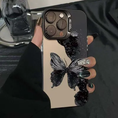 Fashion Dark Butterfly Printed TPU Hard Shell Iphone Case