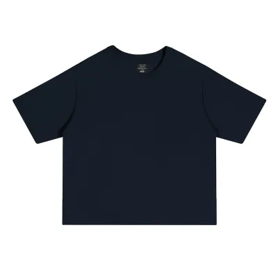 Men's Casual Loose Fit Cotton Short Sleeve T-Shirt Summer Solid Color Round Neck