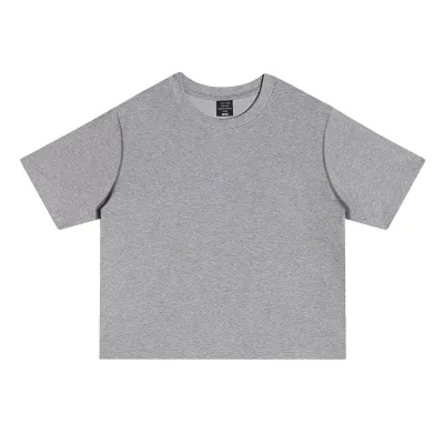 Men's Casual Loose Fit Cotton Short Sleeve T-Shirt Summer Solid Color Round Neck