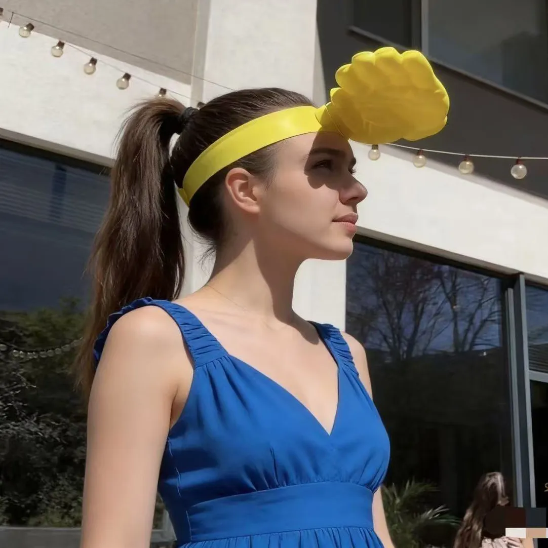 Fashion Creative Funny Solid Color Hands-Free Hand Shade Hat