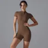 6657 Shorts Jumpsuit-Chestnut