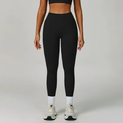 Women Fashion Sexy Solid Color Seamless Quick-Drying Tight Yoga Pants Leggings