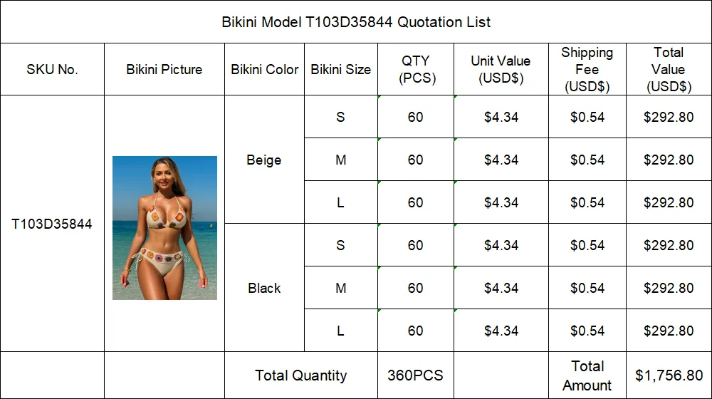 Separate Quotation Women Bikini Model T103D35844
