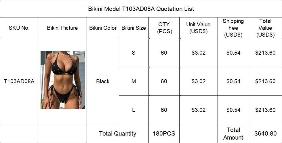 Separate Quotation Women Bikini Model T103AD08A