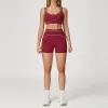 7028 Bra 7028 Shorts-Cherry Red