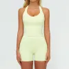 7028 Vest 7028 Shorts-Lemon Green