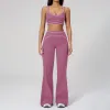 7028 Bra 7028-2 Wide-Leg Pants-Fig Purple