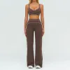 7028 Bra 7028-2 Wide-Leg Pants-Deep Camel Brown