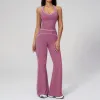 7028 Vest 7028-2 Wide-Leg Pants-Fig Purple