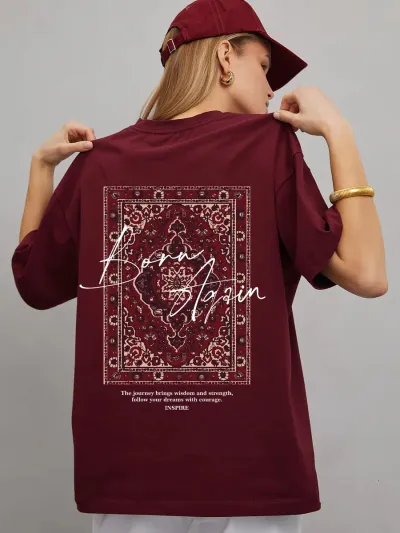 Women Fashion Casual Cotton Printed Short Sleeve Loose T-Shirt