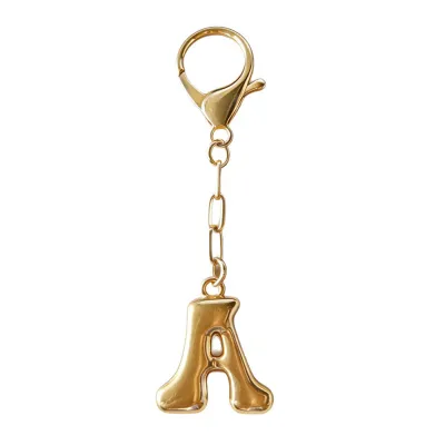 Women Fashion 26 Alphabet Pendant Bag Keychain Zinc Alloy