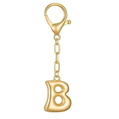 Women Fashion 26 Alphabet Pendant Bag Keychain Zinc Alloy
