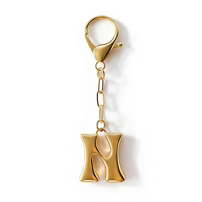 Women Fashion 26 Alphabet Pendant Bag Keychain Zinc Alloy