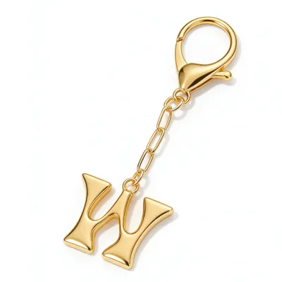 Women Fashion 26 Alphabet Pendant Bag Keychain Zinc Alloy