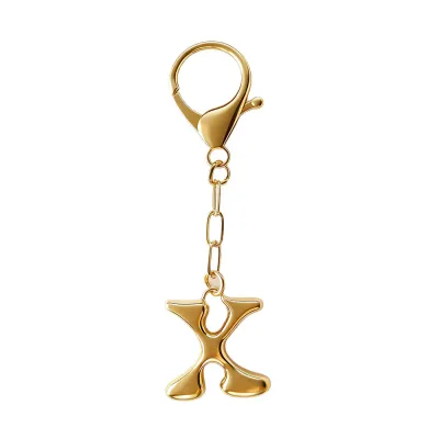 Women Fashion 26 Alphabet Pendant Bag Keychain Zinc Alloy