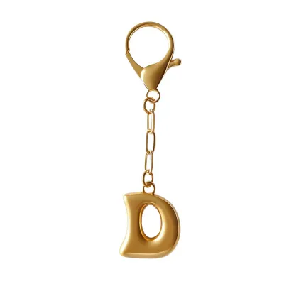 Women Fashion 26 Alphabet Pendant Bag Keychain Zinc Alloy