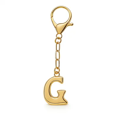 Women Fashion 26 Alphabet Pendant Bag Keychain Zinc Alloy