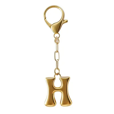 Women Fashion 26 Alphabet Pendant Bag Keychain Zinc Alloy