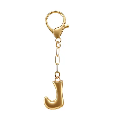 Women Fashion 26 Alphabet Pendant Bag Keychain Zinc Alloy