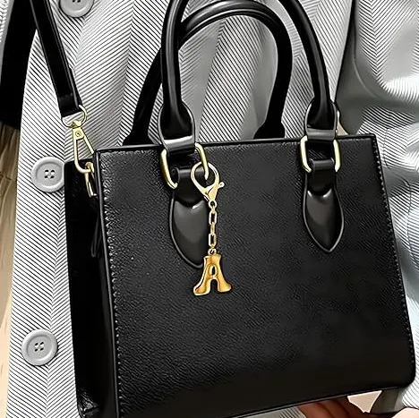 Women Fashion 26 Alphabet Pendant Bag Keychain Zinc Alloy