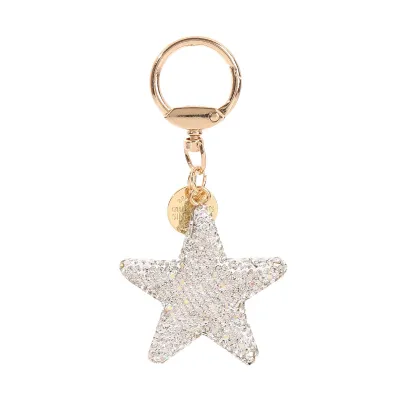 Women Fashion Creative Rhinestone Five-Pointed Star Car Bag Keychains